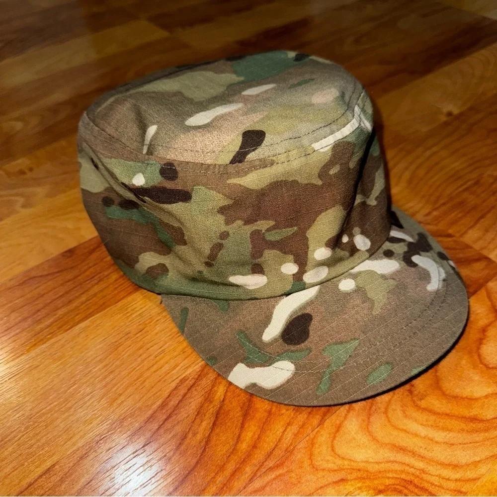Military Camo Trooper Hat Cap Cotton Blend Childrens One Size Fits All Strapback